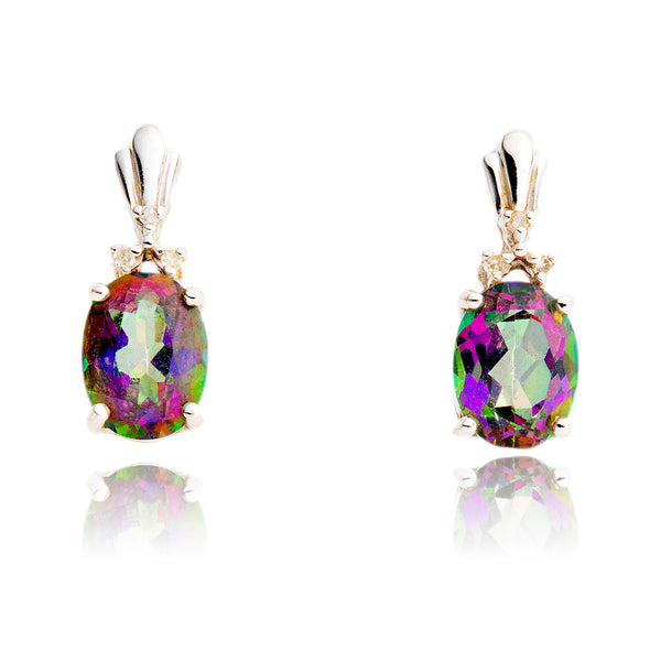 14K Mystic Topaz Earrings Default Title