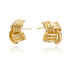 14K Yellow Gold Diamond Cut Knot Studs Default Title