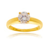 18K Yellow Gold 1.01 ct Solitaire Diamond Ring Default Title