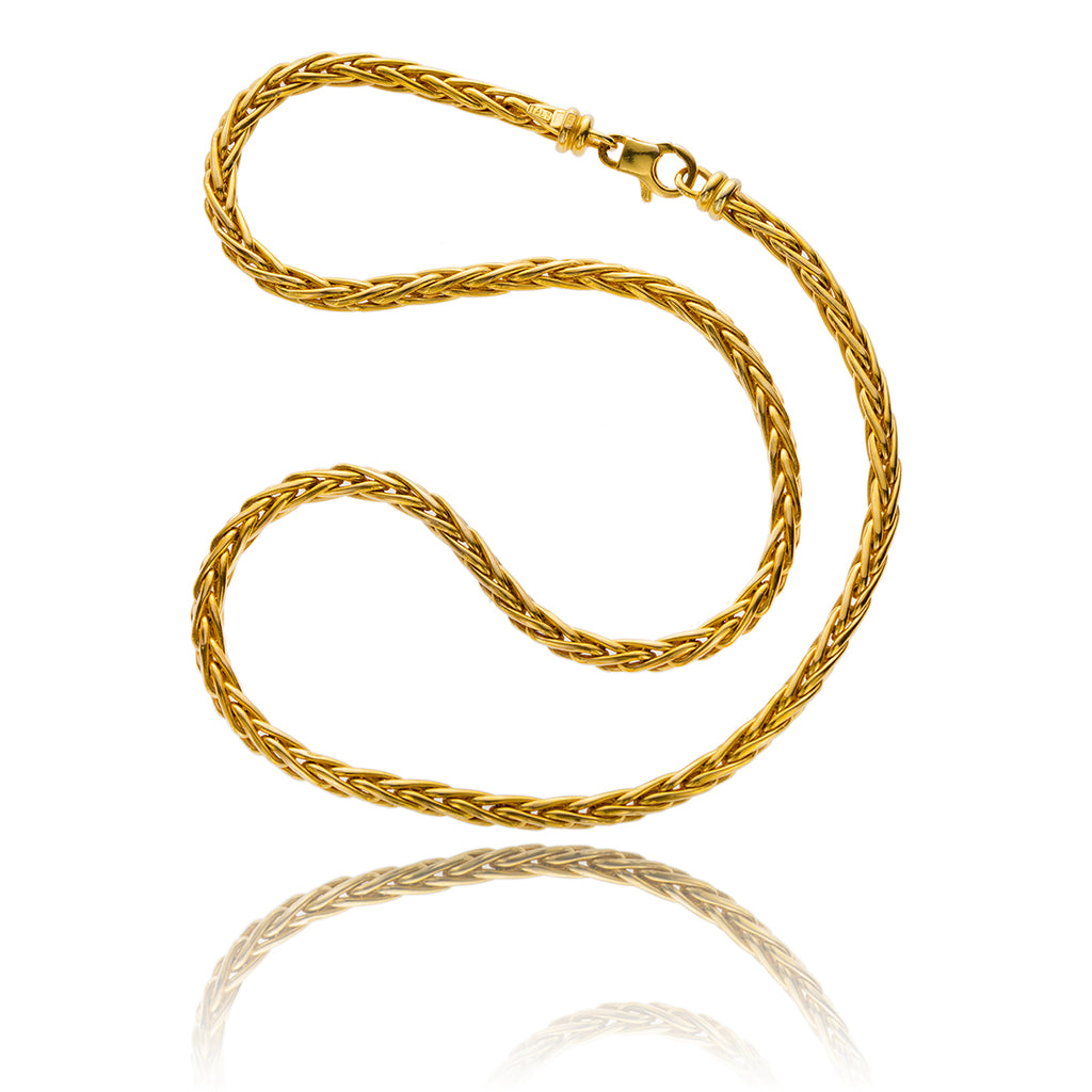 14K Yellow Gold 16" Round Wheat Chain Default Title