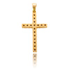 18K Yellow Gold Diamond Cross Default Title