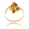 14K Yellow Gold  Sapphire & Diamond Ring Default Title