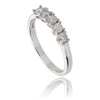 14K White Gold 5-Stone Accross Diamond Ring Default Title