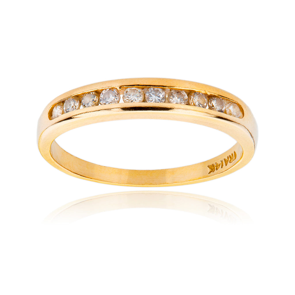 14K Yellow Gold Diamond Eternal Band Default Title