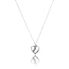 10K White Gold Diamond Heart Pendant With Chain Default Title