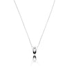 10K White Gold 'V' Split Diamond Pendant With Chain Default Title