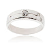 18K White Gold 3-Stone Diamond Band, 0.23Ctw Default Title