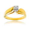 14K Yellow & White Gold .36ct Diamond Solitare Ring Default Title