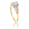 14-18K Yellow & White Gold .30ct Diamond Ring With Diamond Shoulders, .35ctw Default Title