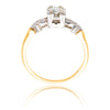 14-18K Yellow & White Gold .30ct Diamond Ring With Diamond Shoulders, .35ctw Default Title