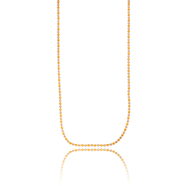 22K 16" Yellow & White Gold Faceted Ball Chain Default Title