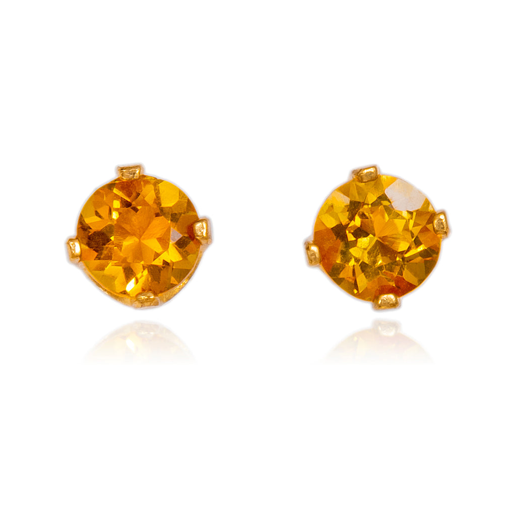 14K Yellow Gold Citrine Studs Default Title