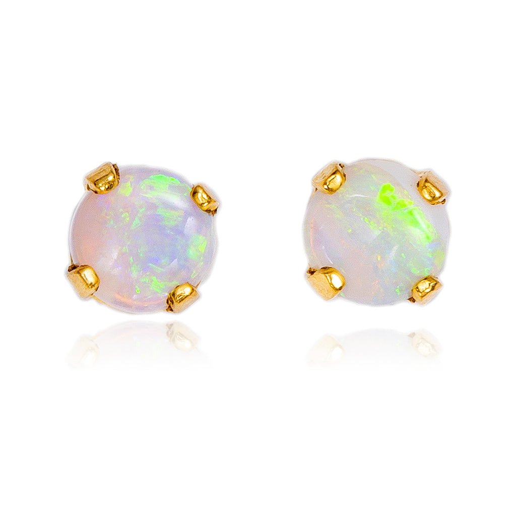 14K Yellow Gold Opal Studs Default Title