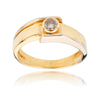 14K Yellow & White Gold .20ct Bezel-Set Solitaire Diamond Ring Default Title