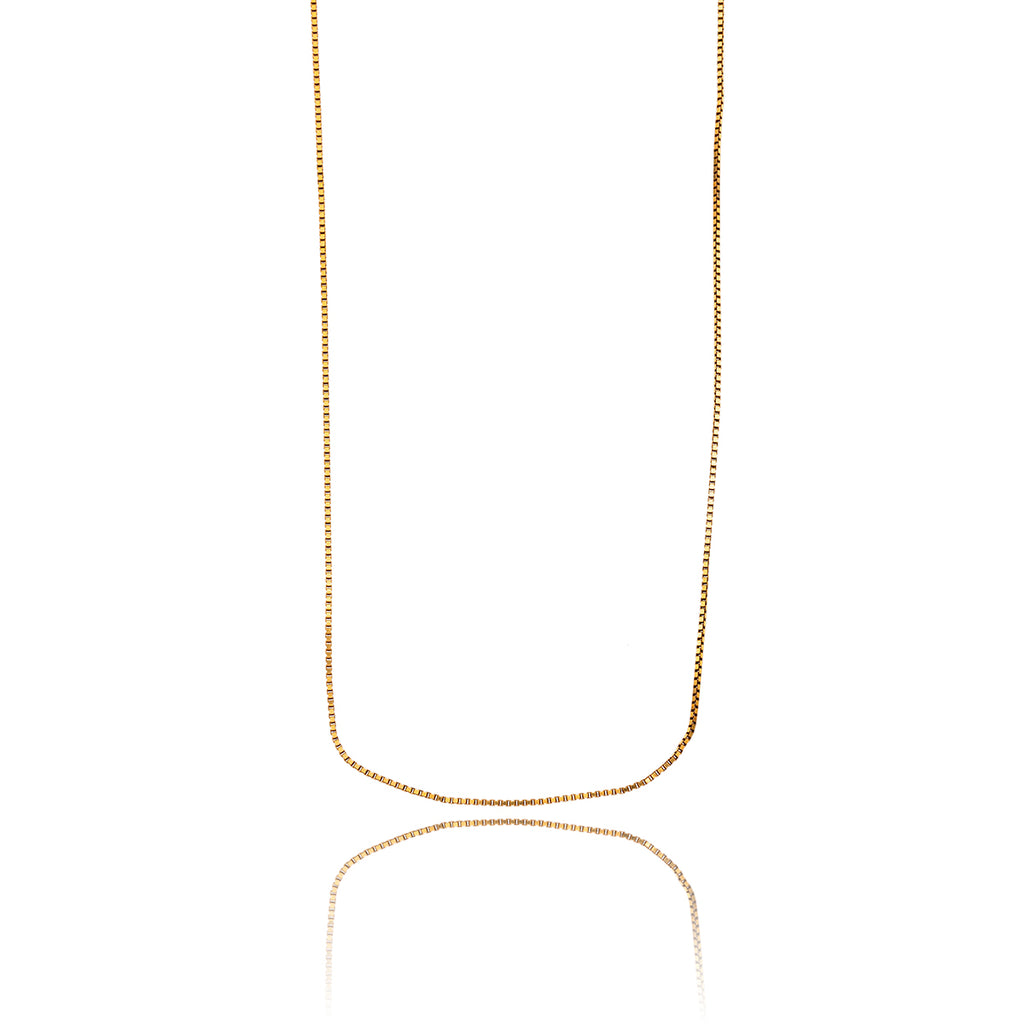 10K Yellow Gold 16" Box Link Chain Default Title