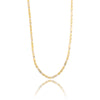 14K Yellow & White 22" Bar Figaro Style Chain Default Title