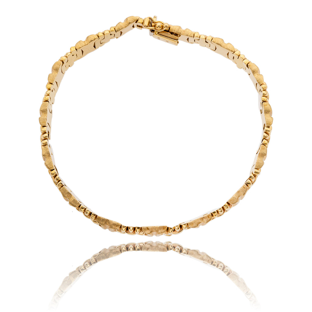 14K Yellow Gold Fancy Link Bracelet Default Title