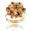 14K Yellow Gold Sapphire Flower Ring Default Title