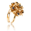 14K Yellow Gold Sapphire Flower Ring Default Title