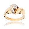 14K Yellow & White  Gold .20ct Swirl Diamond Ring Default Title