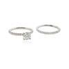 14K White Gold .92ct Solitaire Ring With 18K White Match Band, 1.22ctw Default Title