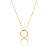 Custom 18K Yellow Gold Diamond Circle Pendant With  Chain,  .54ctw Default Title