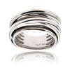 14K White Gold Multi Row Bar Ring Default Title