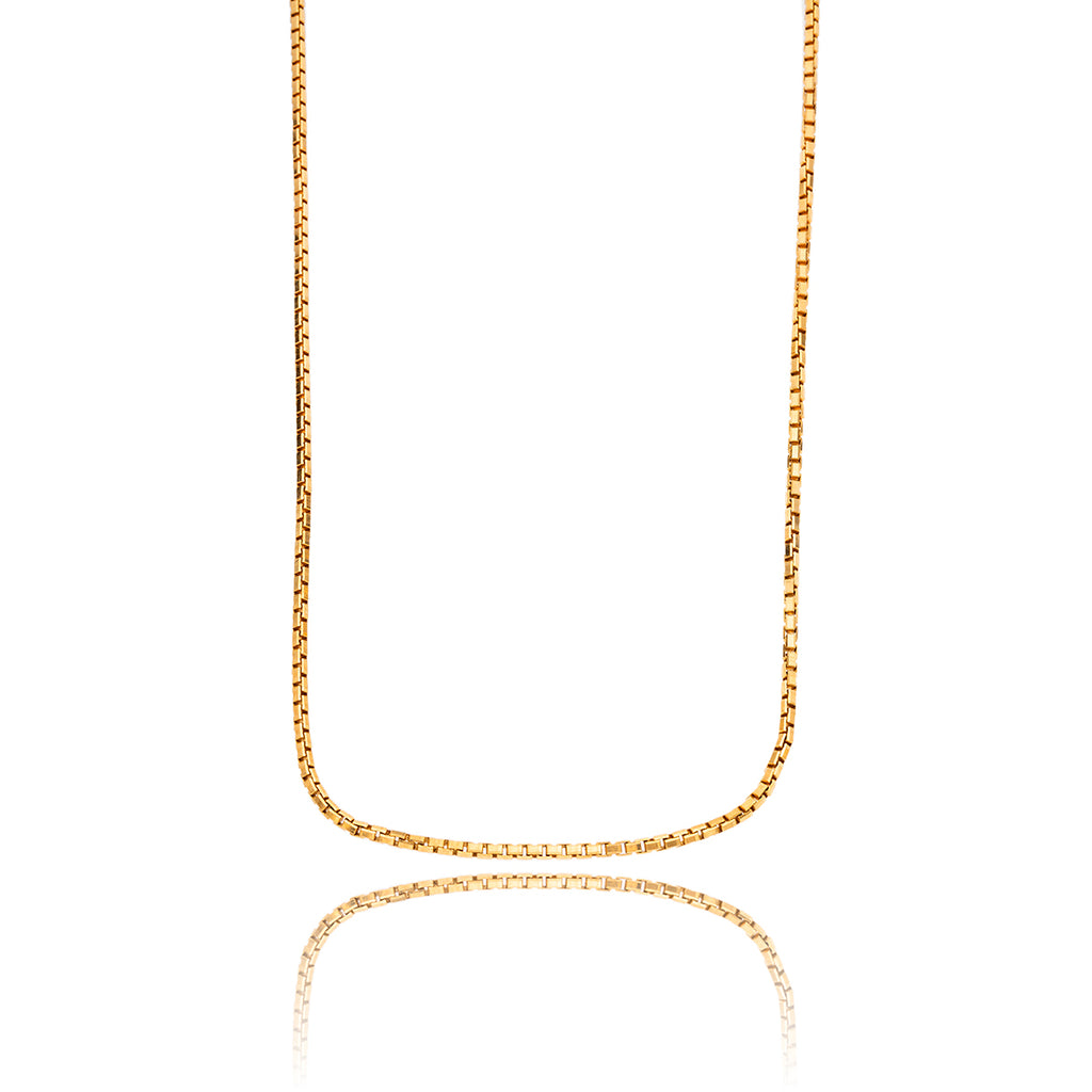 10K Yellow Gold 24" Box Link Chain Default Title