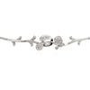 18K White Gold Fancy Leaf Design Bracelet With Cubic Zirconia's Default Title