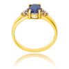 14K Yellow Gold Sapphire & Diamond Ring Default Title