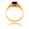 14K Yellow Gold Cabochon Garnet Ring Default Title