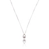 14K White Gold Pear Shaped Diamond Pendant With Chain Default Title