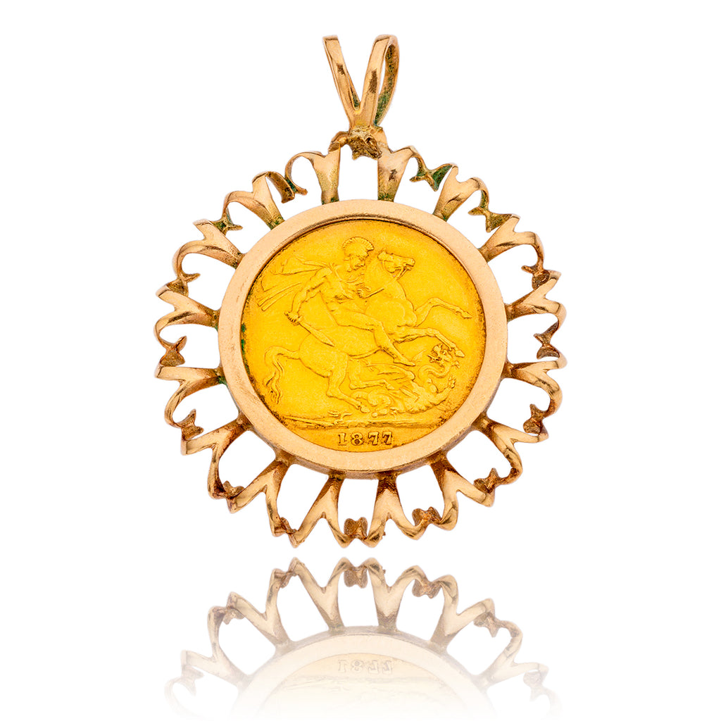 Sovereign Coin & 9K Frame Pendant Default Title