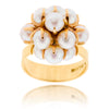 14K Yellow Gold Pearl Cluster Ring Default Title