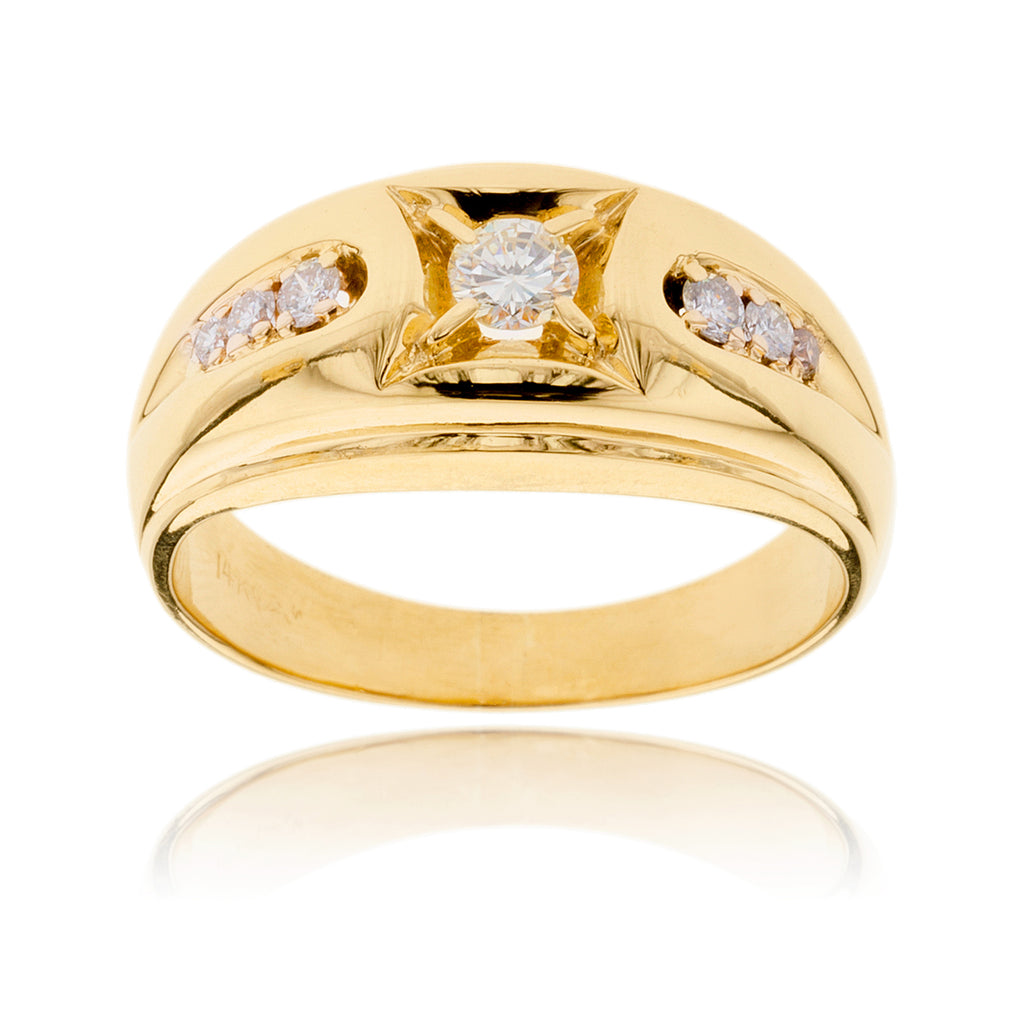 14K Yellow Gold Diamond Ring Default Title