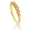 14K Yellow Gold 5-Stone 'S' Curve Band Style Diamond Ring, 0.30 Total Carat Weight Default Title