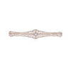 14k White Gold Filigree Bar Pin With Diamonds Default Title