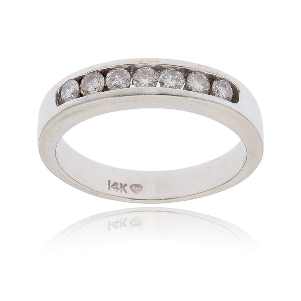 14K White Gold 7-Stone Diamond Eternity Band, 0.31ctw Default Title