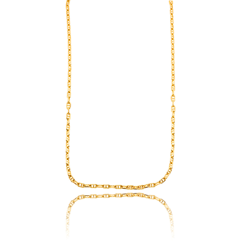 18K 19" Yellow Gold Marine Link Chain Default Title