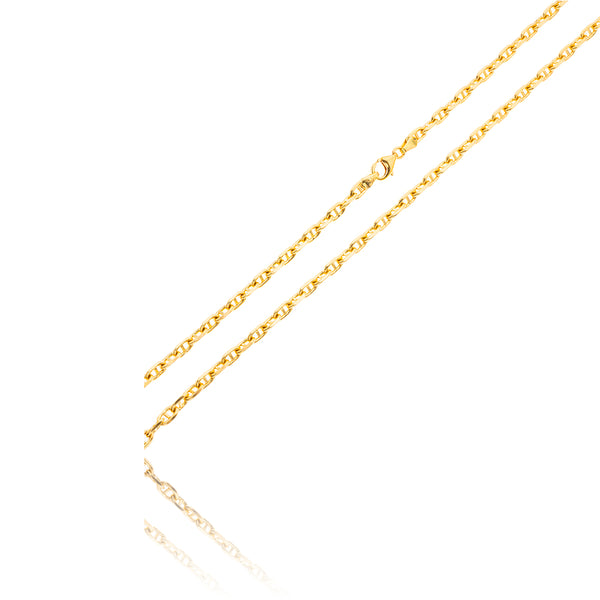 18K 19" Yellow Gold Marine Link Chain Default Title