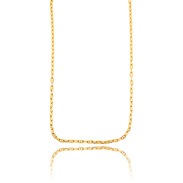 18K 19" Yellow Gold Marine Link Chain Default Title