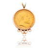 22K Yellow Gold 1/2 Sovereign Coin With 14K Yellow Gold Frame Pendant Default Title