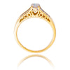 14K  Yellow Gold Diamond Ring With Diamond Band Default Title