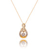 10K  Yellow Gold Round & Baguette Cluster Pendant With Gold Chain Default Title