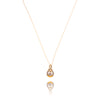 10K  Yellow Gold Round & Baguette Cluster Pendant With Gold Chain Default Title