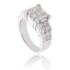 14K White Gold Invisible-Set Princess Cut Diamond Ring Default Title