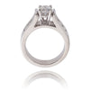 14K White Gold Diamond Solitaire Ring With Princess Shoulders Default Title